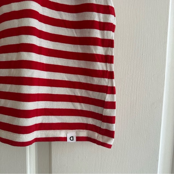 Desigual Y2K Striped Red and White Tshirt Future Is Now Stitching Embroidered M - Picture 3 of 6